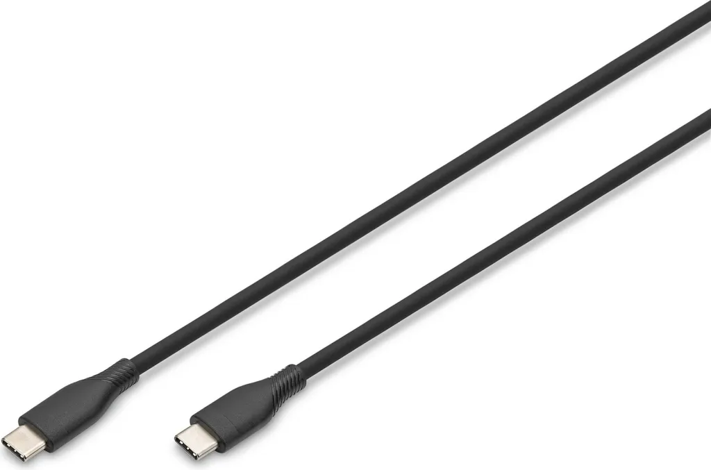 Kabllo Digitus USB-C 2.0 (ST-ST) 0.5m, 60W, e zezë - 1