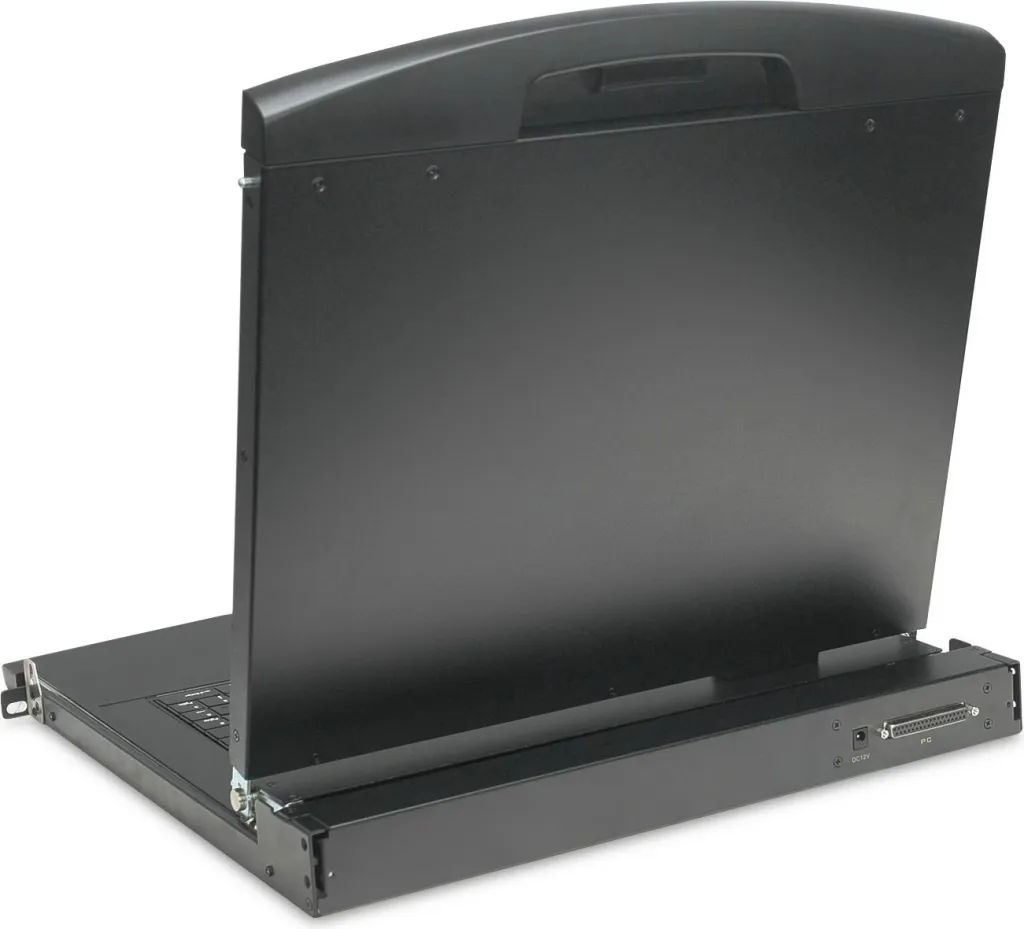 Konsolë rack Digitus 19" LCD, 16-port KVM, QWERTY US, e zezë - 7