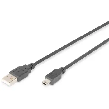 Kabllo Digitus USB A - micro-B, 3m, e zezë