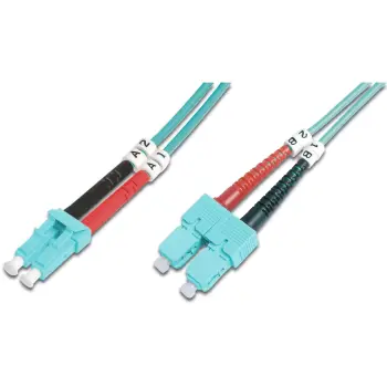 Kabllo për Rrjet DIGITUS LWL LC–ST / 10.00m / Multimode Duplex OM3