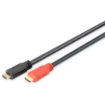 HDMI kabëll Digitus 10m, High Speed, me Ethernet, me amplifikator sinjali, i zi