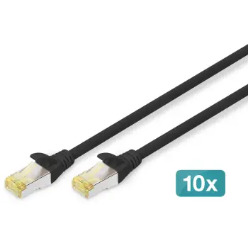 Kabllo për rrjet DIGITUS / CAT 6A / S/FTP / Patch Cable / 0.25m – Gjelbër
