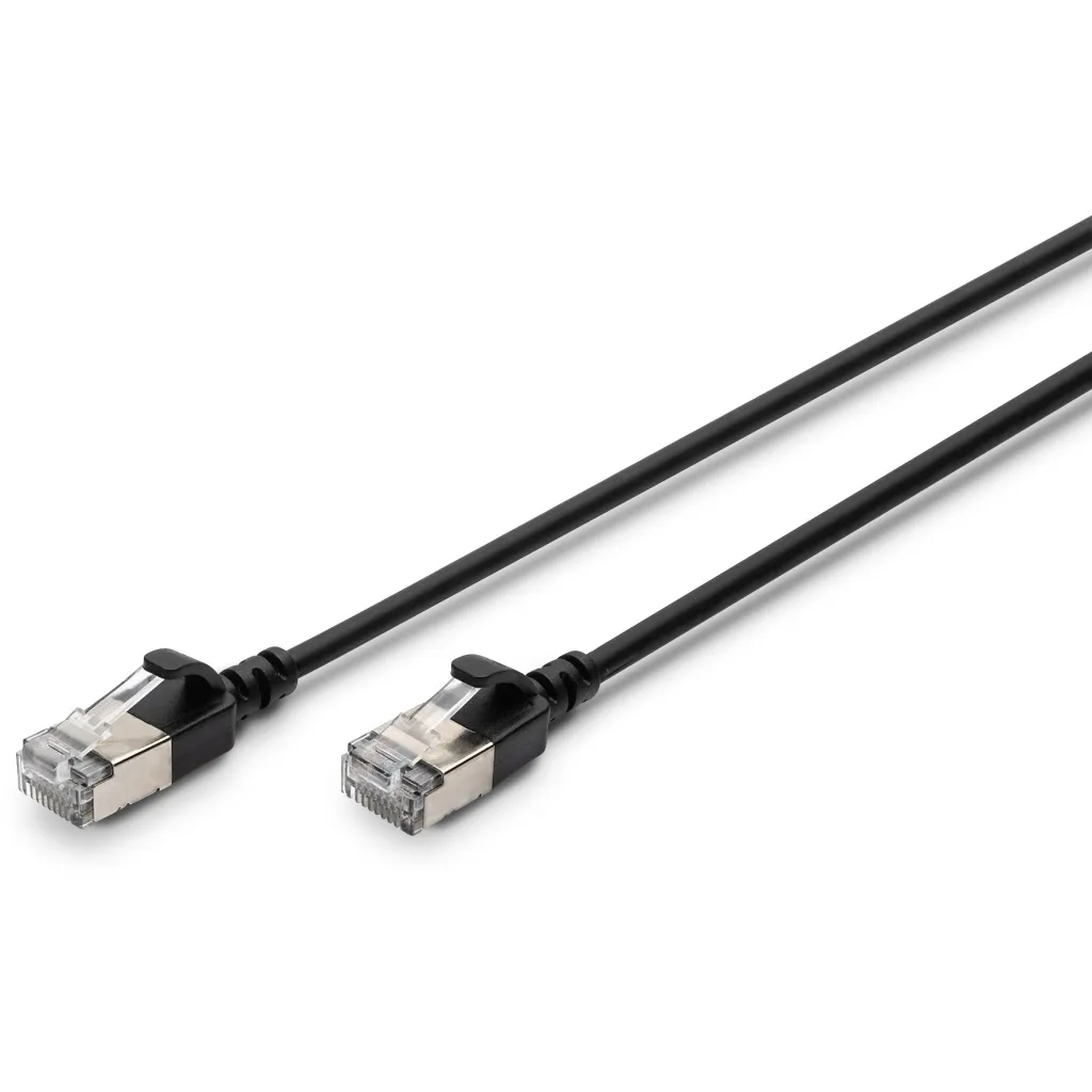 Kabëll rrjeti Digitus CAT 6A Slim, 5m, RJ-45, i zi - 1