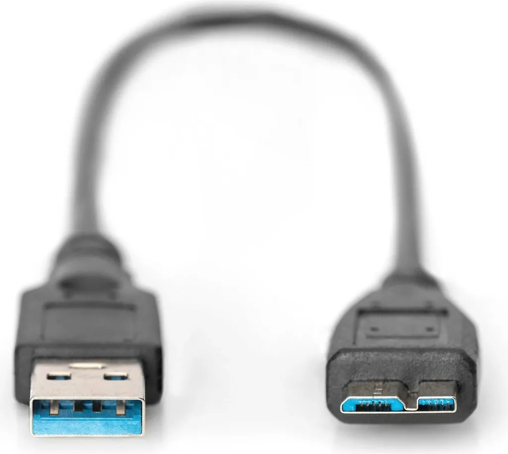 KAbllo Digitus USB-A - microUSB, 0.25m, e zezë - 2