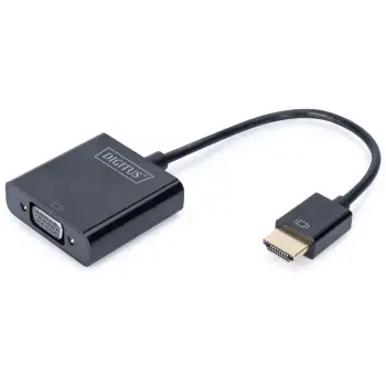 Konvertues HDMI në VGA Digitus, 1920 x 1080 piksel, 1080p, 165 MHz, i zi