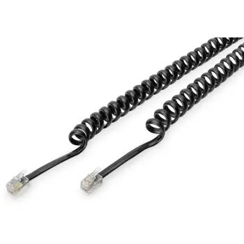 Aksesorë për telefon fiks Digitus UAE Modular Spiral Cable – Zezë