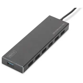 Hub USB Digitus, 7 porta, USB 3.0, Gri, Alumin