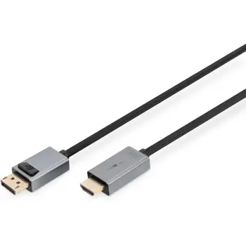 Kabllo Digitus DisplayPort në HDMI, 1.8m, 4K, gri