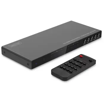 Switch HDMI Digitus 4x2 Matrix, 4K/30Hz, 4 hyrje, 2 dalje, i zi
