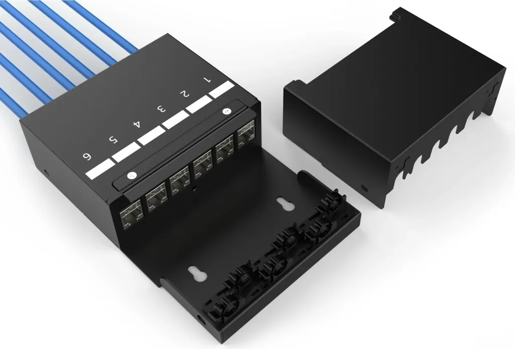Kuti konsolidimi rrjeti Digitus, 6 Keystone, menaxhim kabllosh, e zezë, çelik - 5