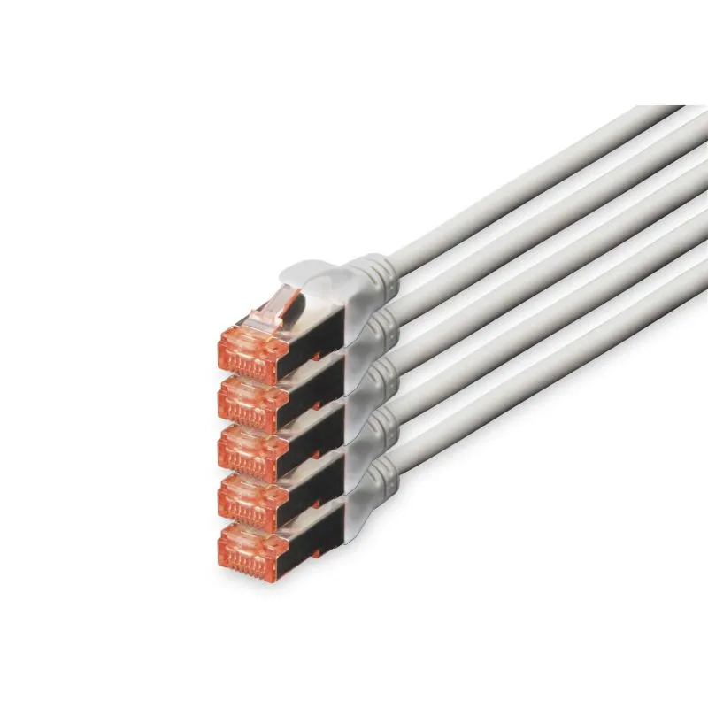 Kabllo rrjeti DIGITUS Cat6 S/FTP Patch Cable / 5 pcs / 15m – Gri - 1