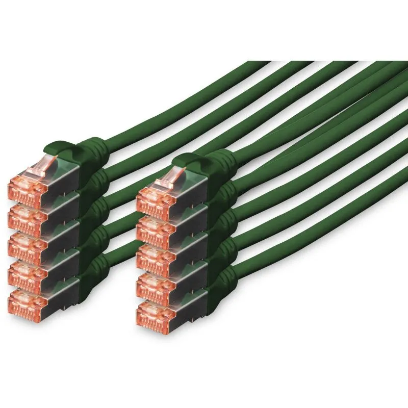 Kabllo rrjeti Digitus Cat6, 5m, 10 copë, RJ-45, gri - 1