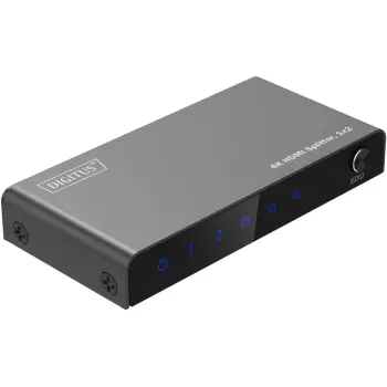 Splitter HDMI Digitus 4K, 1x2, HDMI, 2x HDMI, 3840 x 2160 pixels, Gri, Metal