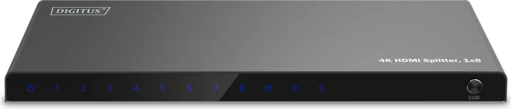 Splitter HDMI Digitus 4K, 1x8, 3840 x 2160 piksel, Metal, E zezë - 3