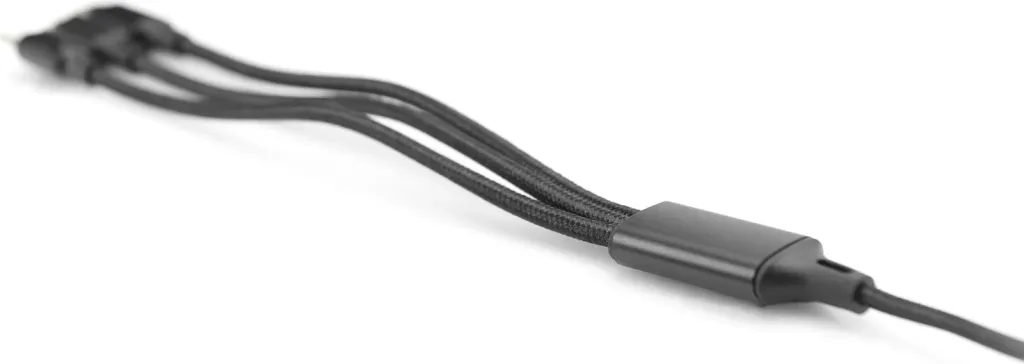 Kabllo karikimi 3-në-1 Digitus, 1 m, USB A, USB C, E zezë - 4
