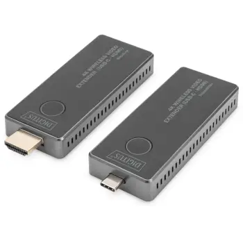 AV transmetues dhe pranues Digitus 4K Wireless Video Extender, 30 m, USB-C - HDMI