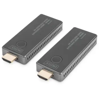 Video Extender Digitus 4K, HDMI, 30 m, Wireless, i zi, argjendtë