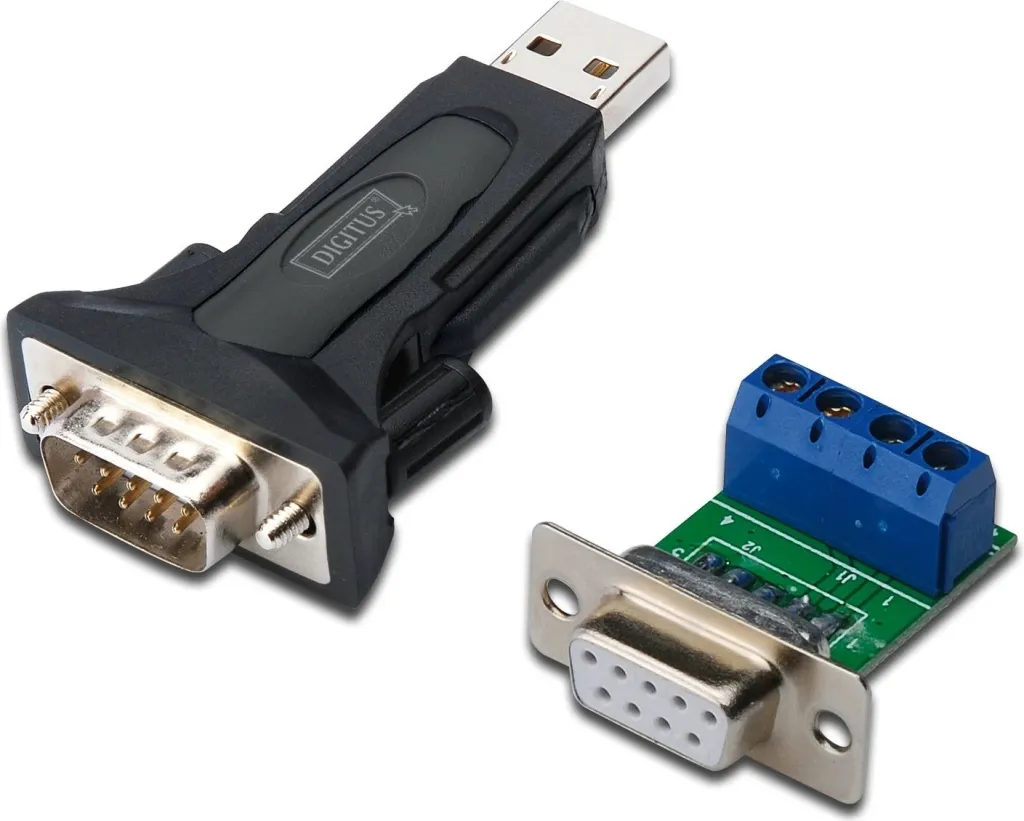 Adapter USB në serial Digitus, USB 2.0, RS-485, 0.8 m, e zezë - 1