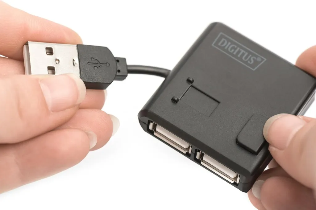 Hub USB Digitus, 4-Port, USB 2.0, 480 Mbit/s, Ngjyrë e zezë - 3