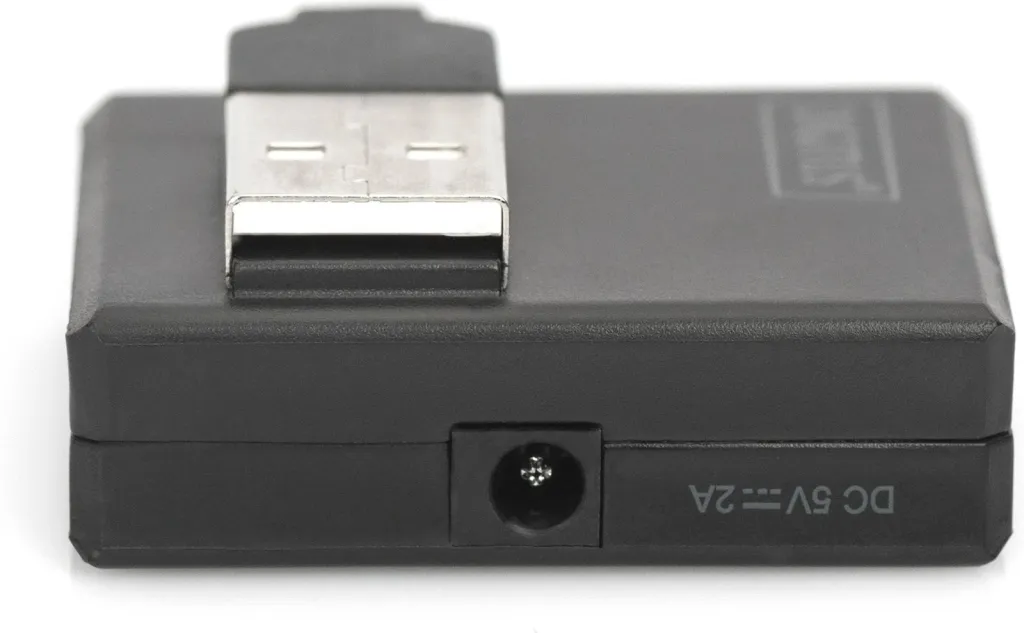 Hub USB Digitus, 4-Port, USB 2.0, 480 Mbit/s, Ngjyrë e zezë - 7