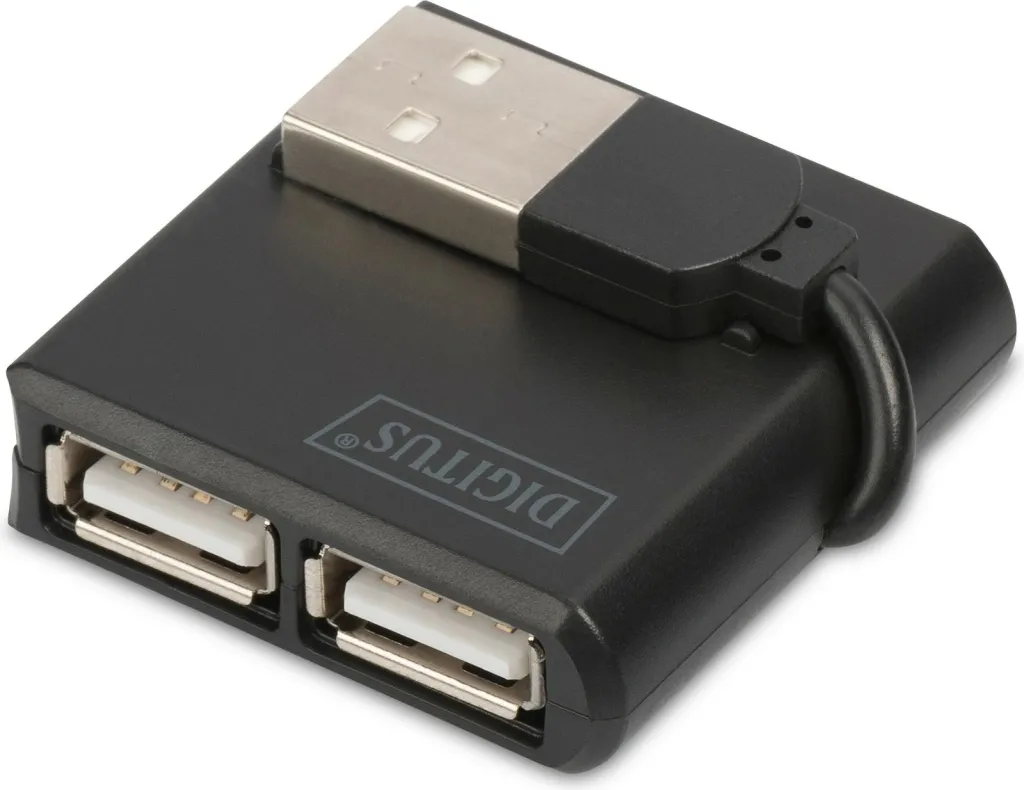 Hub USB Digitus, 4-Port, USB 2.0, 480 Mbit/s, Ngjyrë e zezë - 9