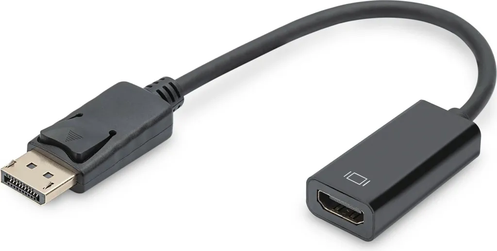 Adapter DisplayPort në HDMI Digitus, 0.15m, i zi - 1