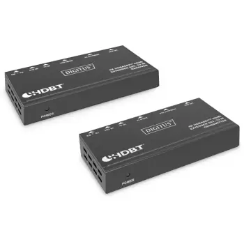 Kabllo HDMI DIGITUS 4K HDBaseT HDMI Extender Set 70m / për transmetim profesional AV në distancë