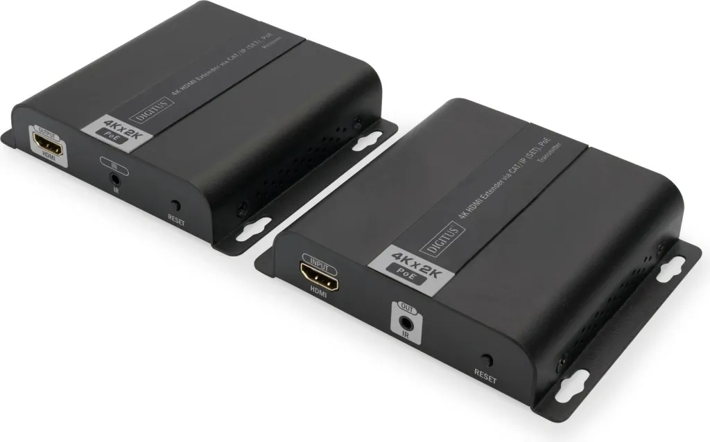HDMI extender Digitus DS-55124, 4K, PoE, 120m, set, i zi - 1