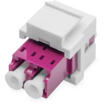 Adapter fibër optike Digitus LC/LC duplex, Keystone, OM4, plastikë, vjollcë