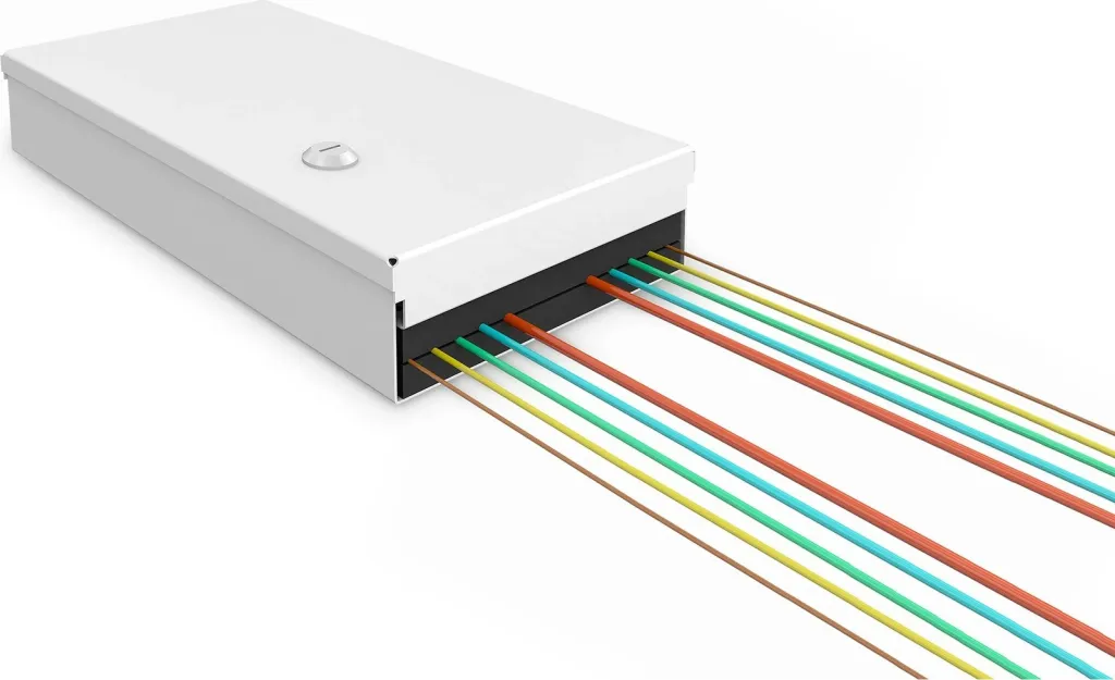 Kuti rrjeti Digitus LWL Unibox, montim në mur, kompakte, e bardhë - 3