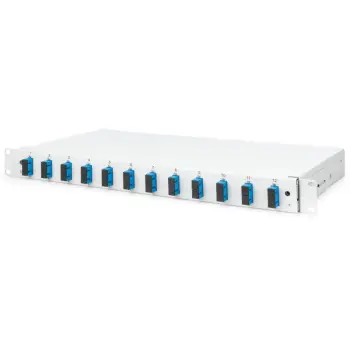 Kasë rrjeti Digitus LWL Spleißbox 1HE, 12x SC DX, gri
