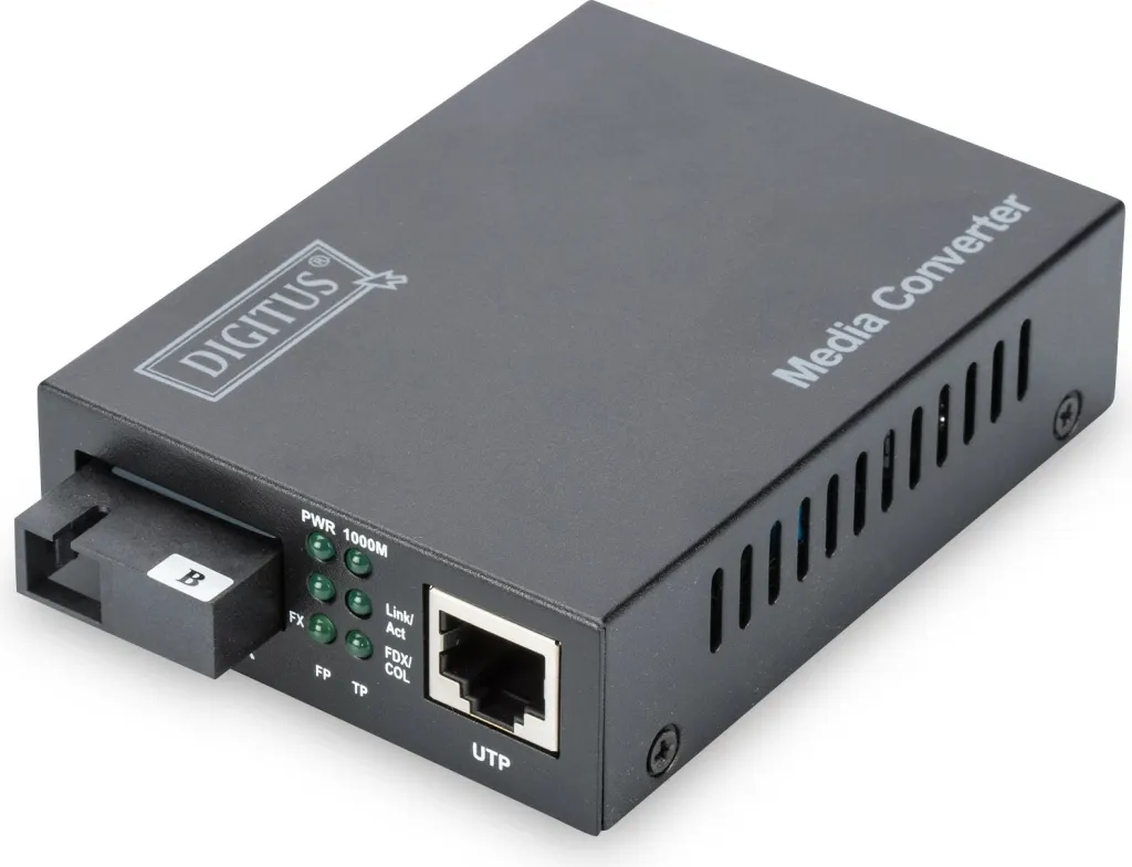Media konvertues Digitus, Gigabit, RJ45/SC, i zi - 1