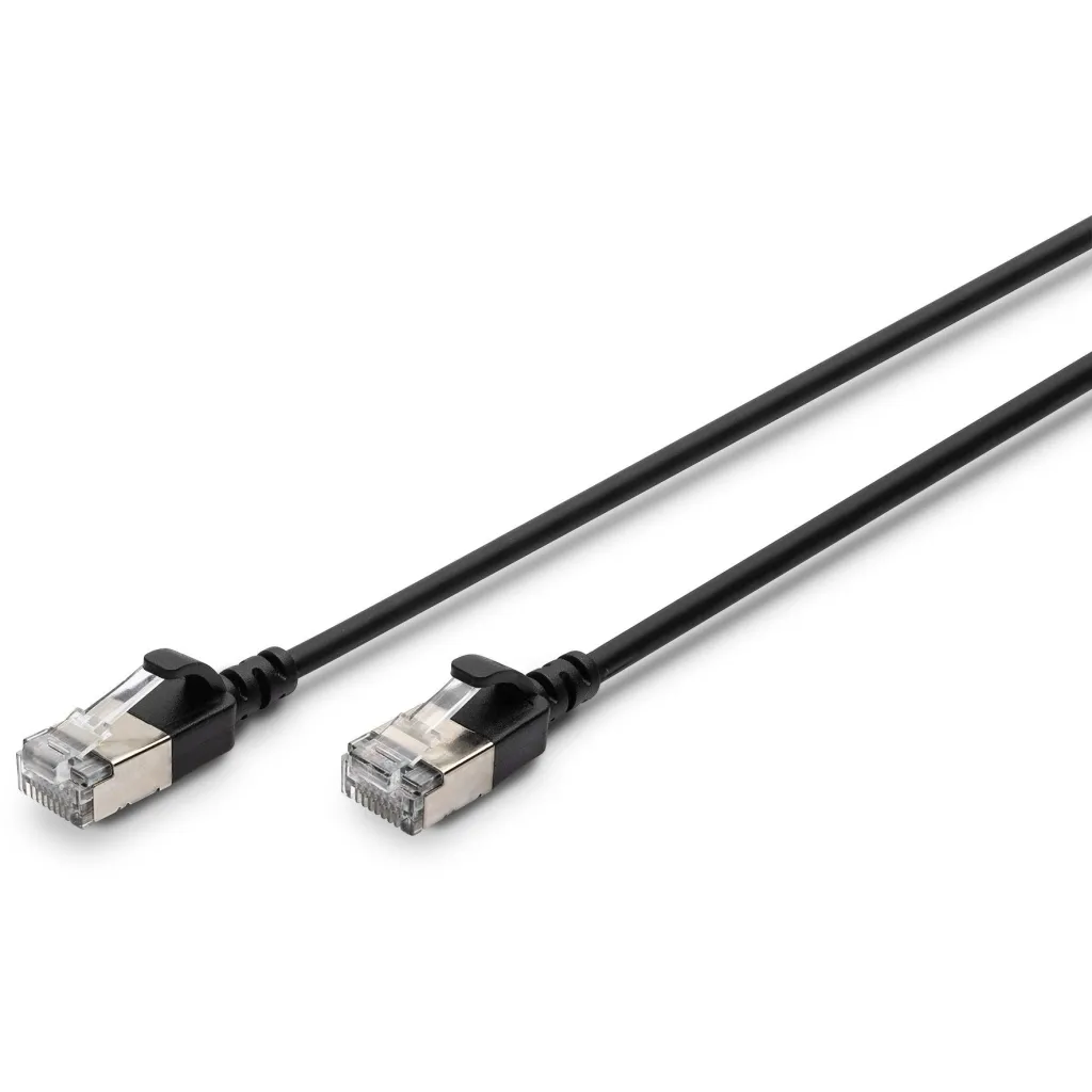 Kabllo rrjeti Digitus CAT 6A F/FTP, 2m, e zezë - 1