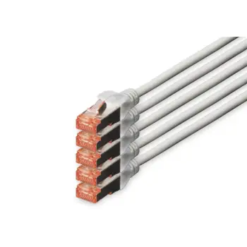 Kabllo rrjeti Digitus Cat6, 7m, set 5 copë, RJ-45, gri