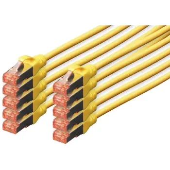 Kabllo për Rrjet DIGITUS Cat6 S/FTP Patch Cable / 10 pcs / 1.00m – Verdhë