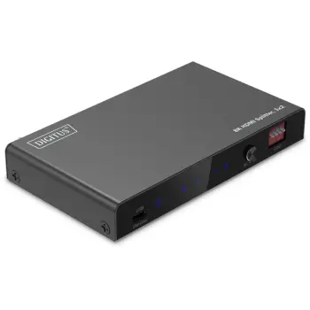 Splitter HDMI Digitus 1x2, 8K Ultra HD, 2x HDMI, metalik, zi