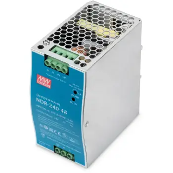 Furnizues industrial i rrymës Digitus, 48V DC, 240W, DIN rail, ngjyrë gjelbër/argjendtë