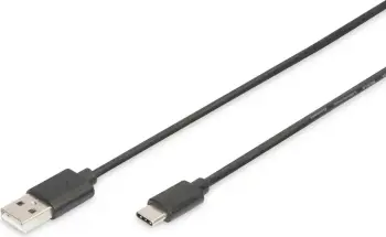 Kabllo Digitus USB Cable USB-C - USB-C, 1.8m, e zezë