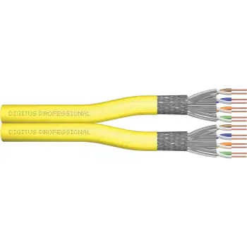 Kabllo rrjeti Digitus Cat7A S/FTP, 100m, LSZH, e verdhë