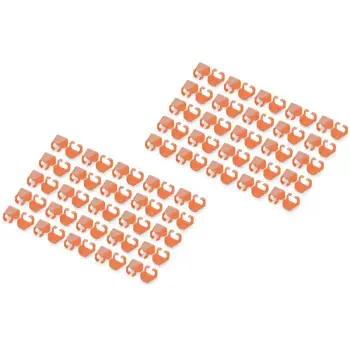 Klipsa ngjyre për patch kabllo Digitus, 100 copë, PVC, portokalli