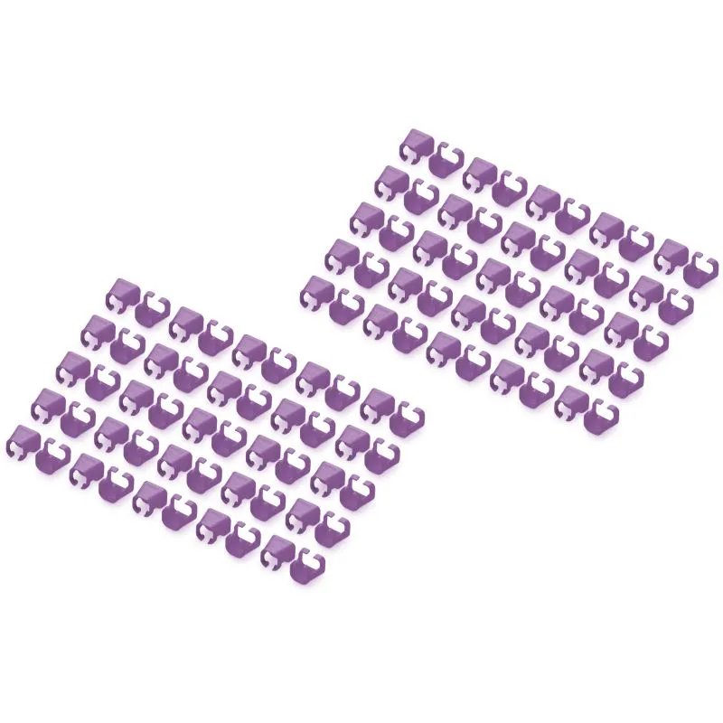Aksesorë për rrjet DIGITUS Color Clips / Patch Cables/ 100 pcs – Vjollcë - 1