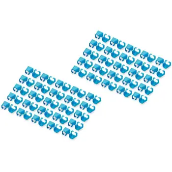 Klipsa ngjyre per patch kabllo Digitus, 100 copë, PVC, për Cat5e/6, kaltër