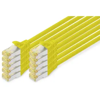 Kabllo rrjeti DIGITUS Cat6A S/FTP Patch Cable / 10 pcs / 1m – Verdhë