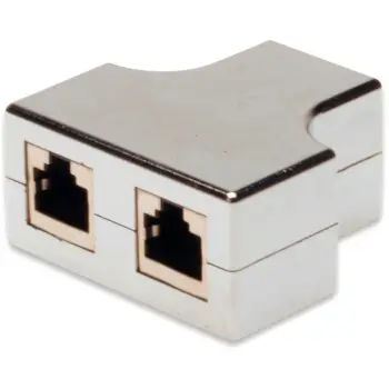 Adapter rrjeti Digitus CAT 5e, 3x RJ45, shielded, gri
