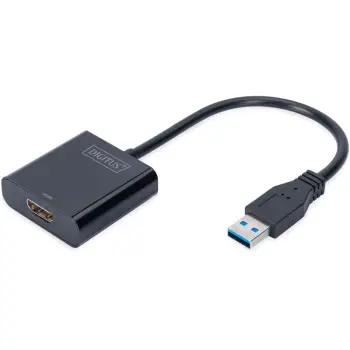 Adapter USB 3.0 në HDMI Digitus deri 1080p, i zi