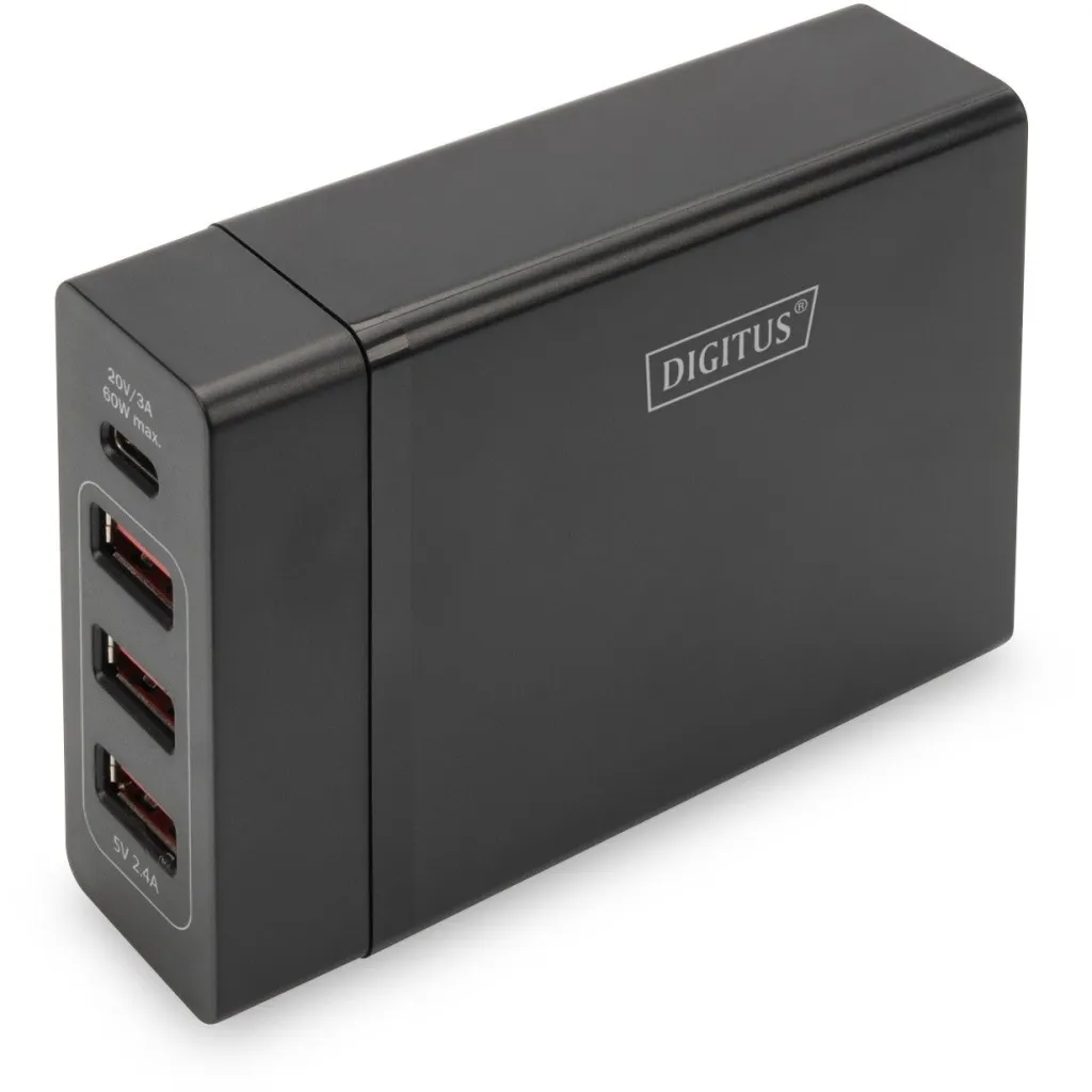 Karikues universal Digitus 4-Port, USB Type-C, 72W, i zi - 1