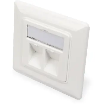 Aksesorë për rrjet DIGITUS / Keystone Jack / 2 Ports – Bardhë