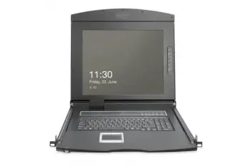 KVM Console DIGITUS / Modular HD LCD / 19″ TFT / 8-Port HDMI / Touchpad / German Keyboard Layout