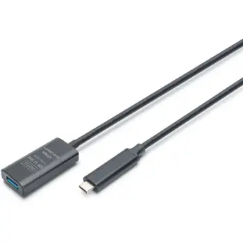 Kabllo zgjatues Digitus USB-C në USB-A 5m, USB 3.2 Gen 2, e zezë