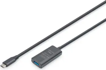 Kabllo Digitus USB-A në USB-A, 5m, e zezë